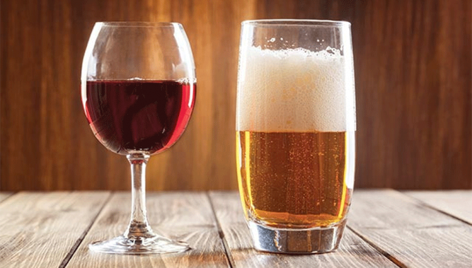 Gli effetti diversi degli alcolici, da birra e vino relax